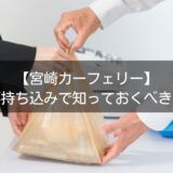 宮崎カーフェリー食事持ち込みで知っておくべきこと