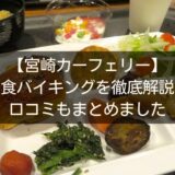 【宮崎カーフェリー】朝食バイキングを徹底解説！口コミもまとめました